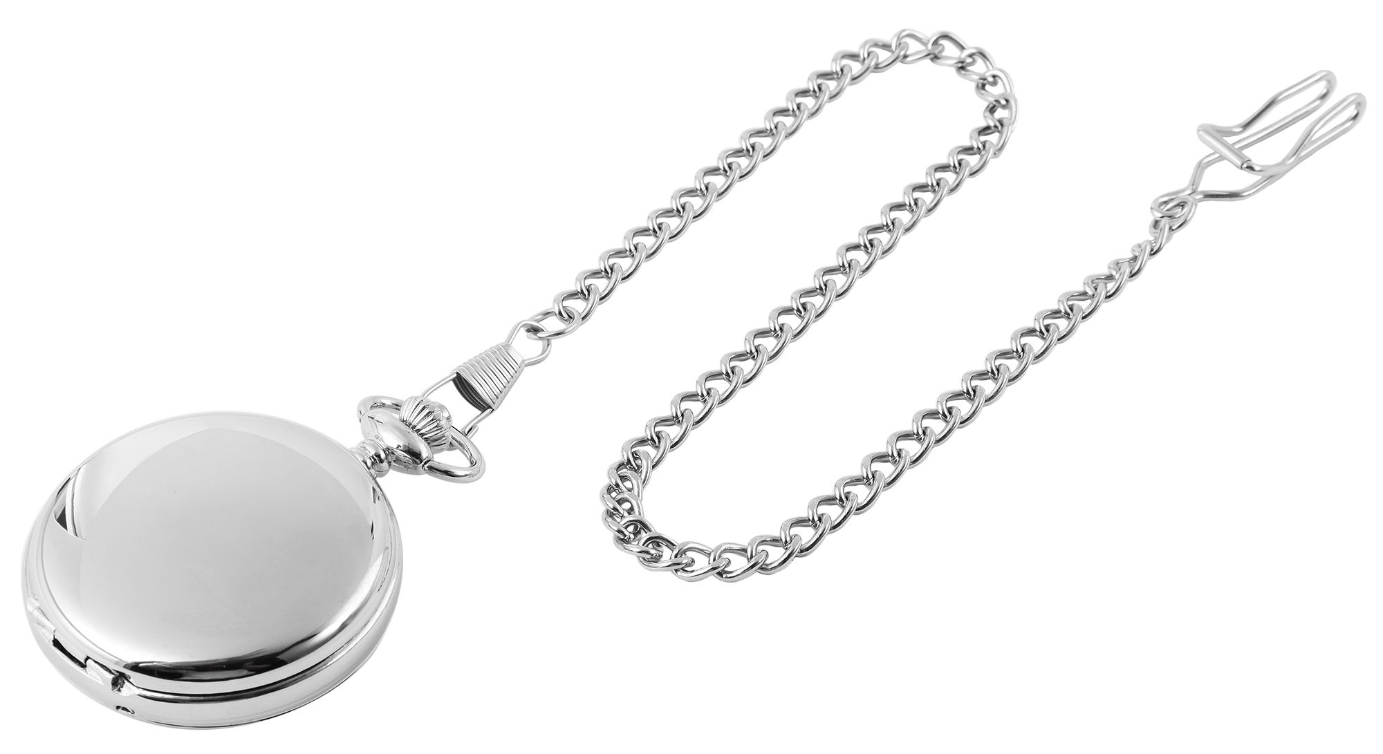 Excellanc Taschenuhr mit Handaufzug, mechanisch, silberfarben