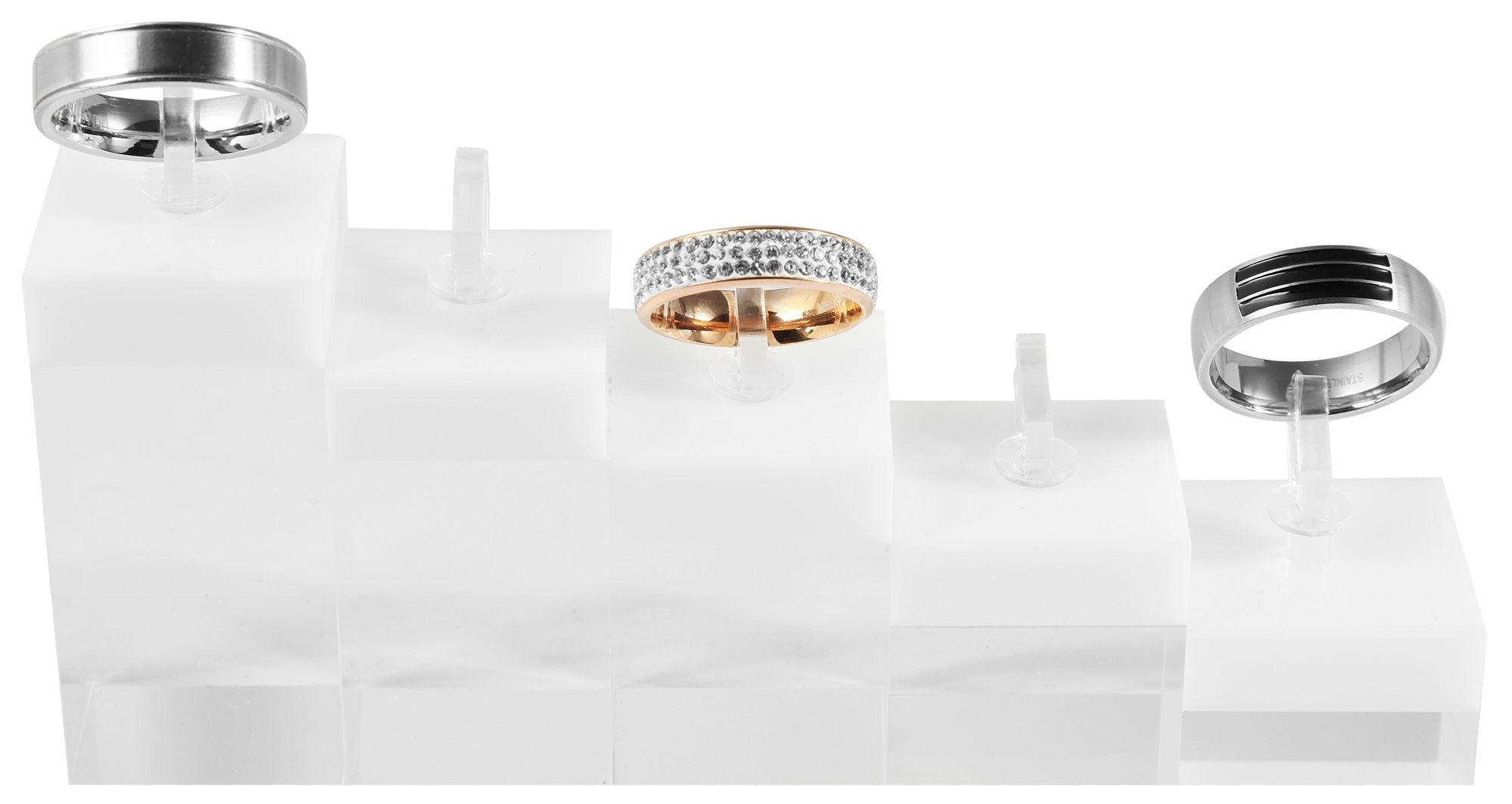 Ringdisplay, Kunststoff, transparent, 3 cm x 6 cm x 3 cm