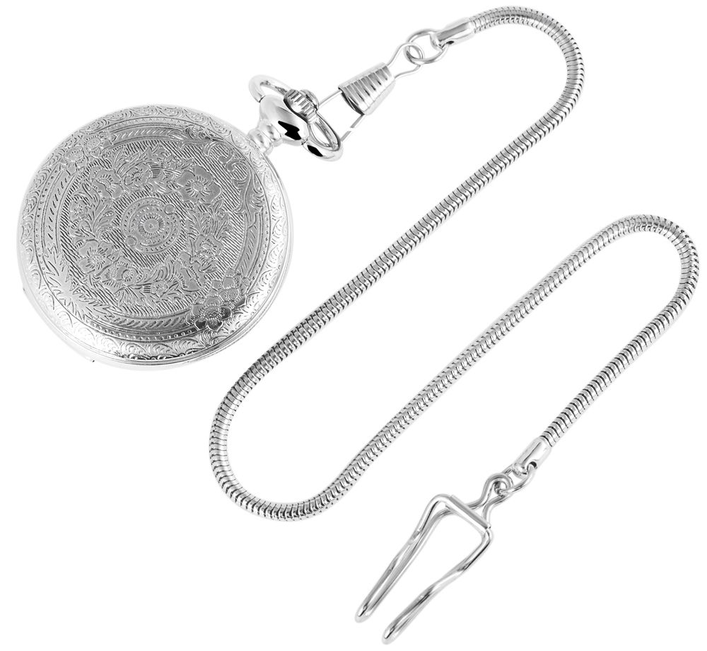 Excellanc Taschenuhr, silber- und goldfarben, Brandenburger Tor