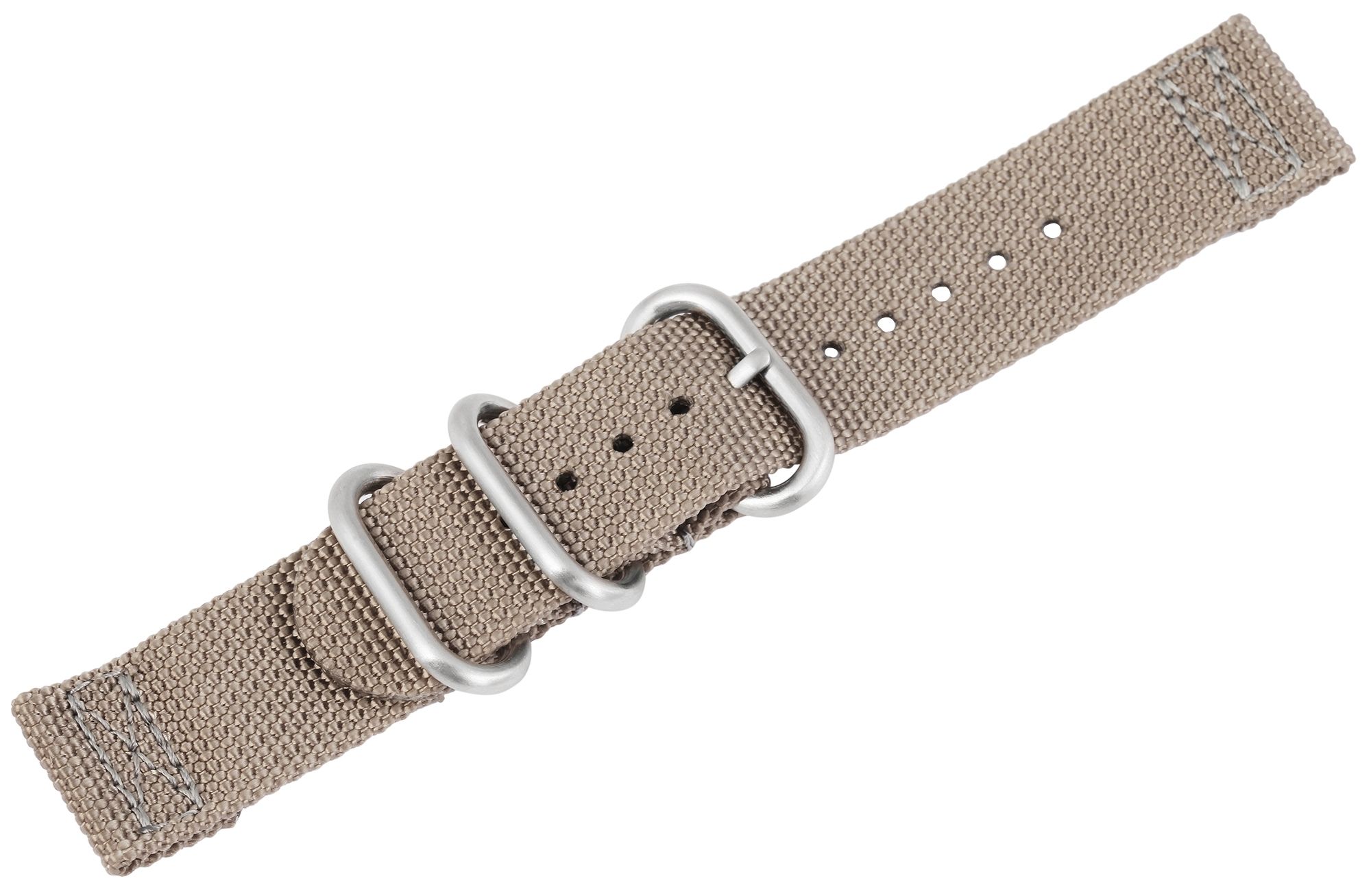 Nylon-Uhrenarmband, grau, Dornschließe, 22 mm
