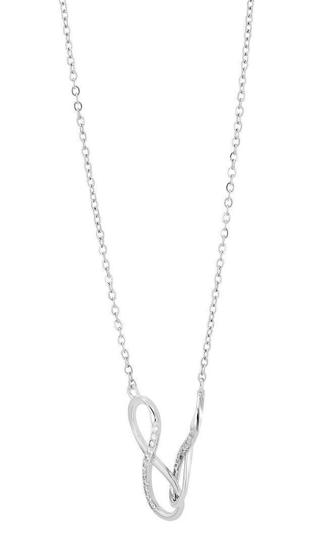 "Quinn" - Kette mit Infinity Anhänger, 925/- Echt Silber, 43+3 cm