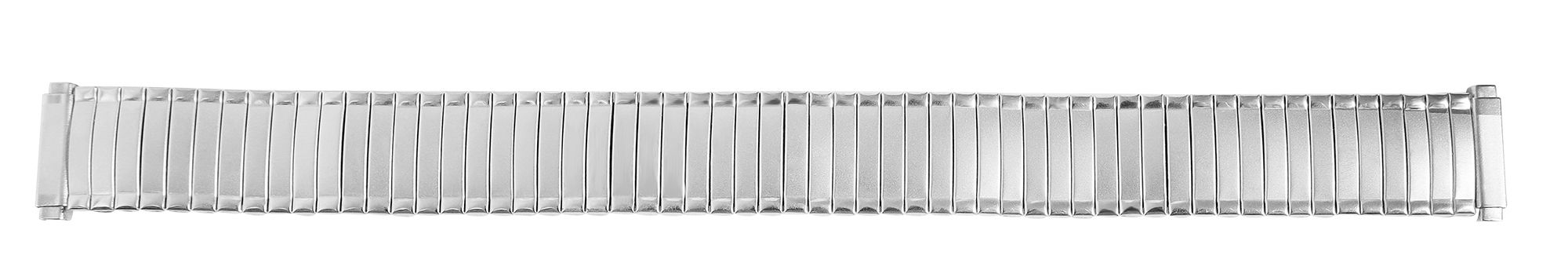 Zugarmband, Edelstahl, silberfarben, mattiert/poliert, flexibler Anstoß: 12 mm