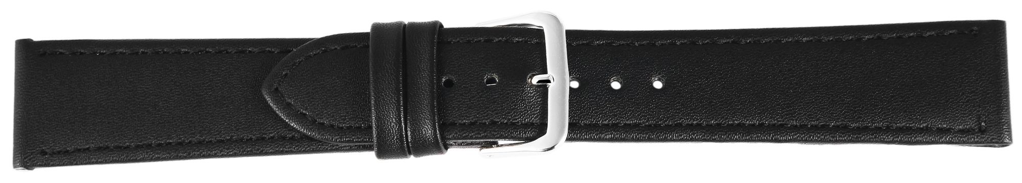 Echtleder-Uhrenarmbänder, schwarz, VE 10, 24 mm