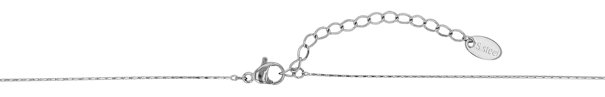 "Shenmi" Edelstahlkette mit Anhänger, Herz , 41 + 5 cm