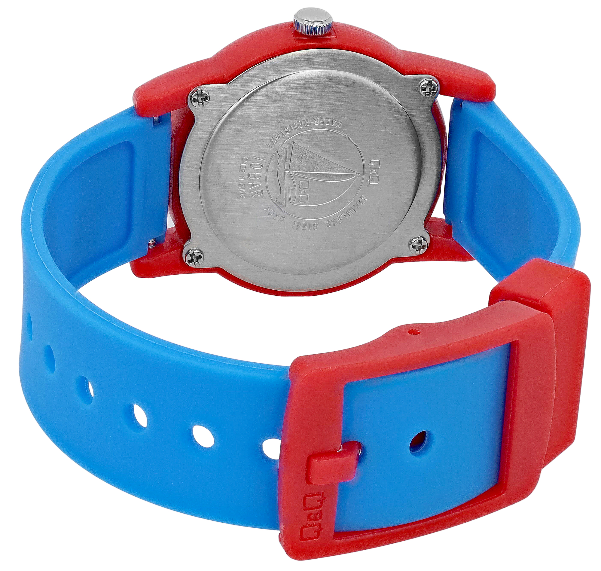 Q&Q Kinderuhr "Rakete", Band aus Resin, 10 ATM