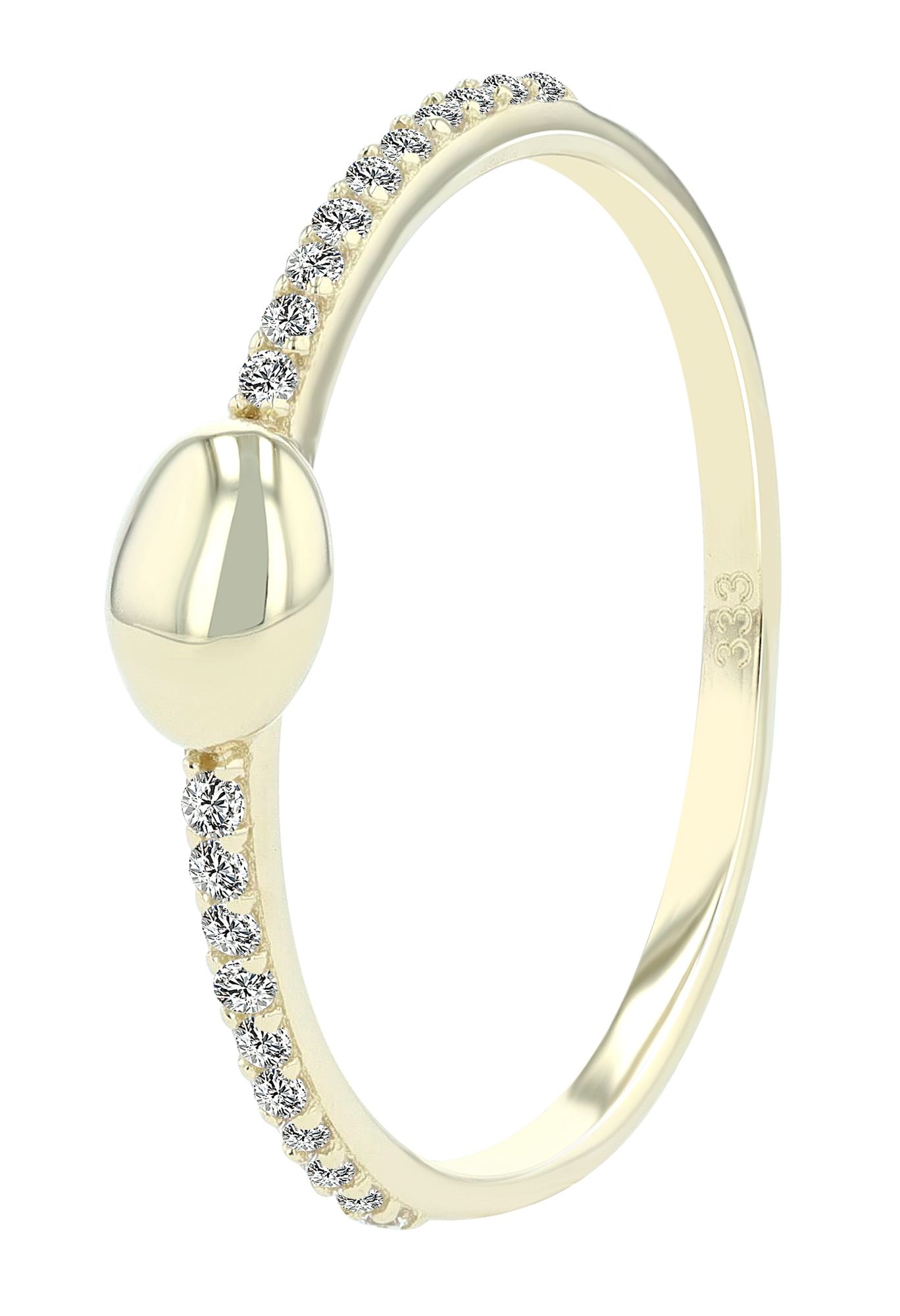 333/- Gold Ring "Ares" mit Zikonia, 8 Karat, Gelbgold