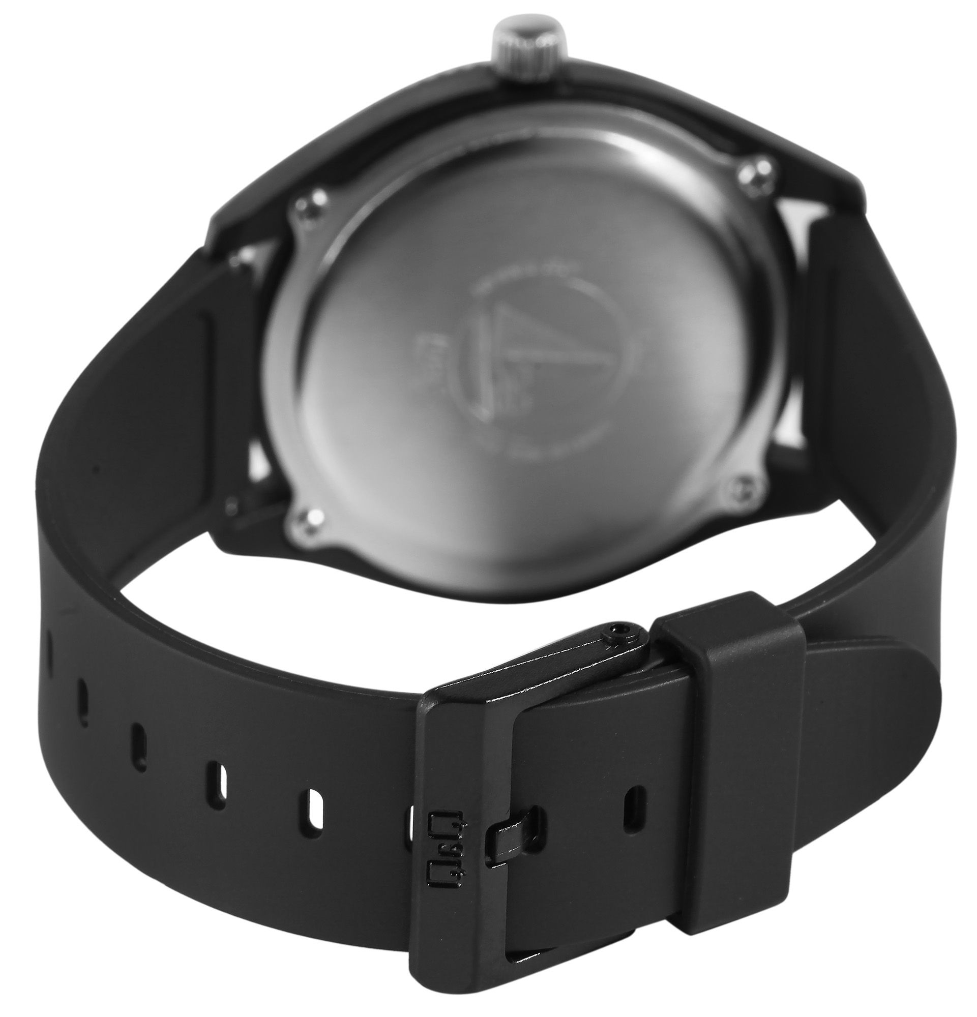 Q&Q Herrenuhr mit Silikonarmband, Ø 41 mm, schwarz