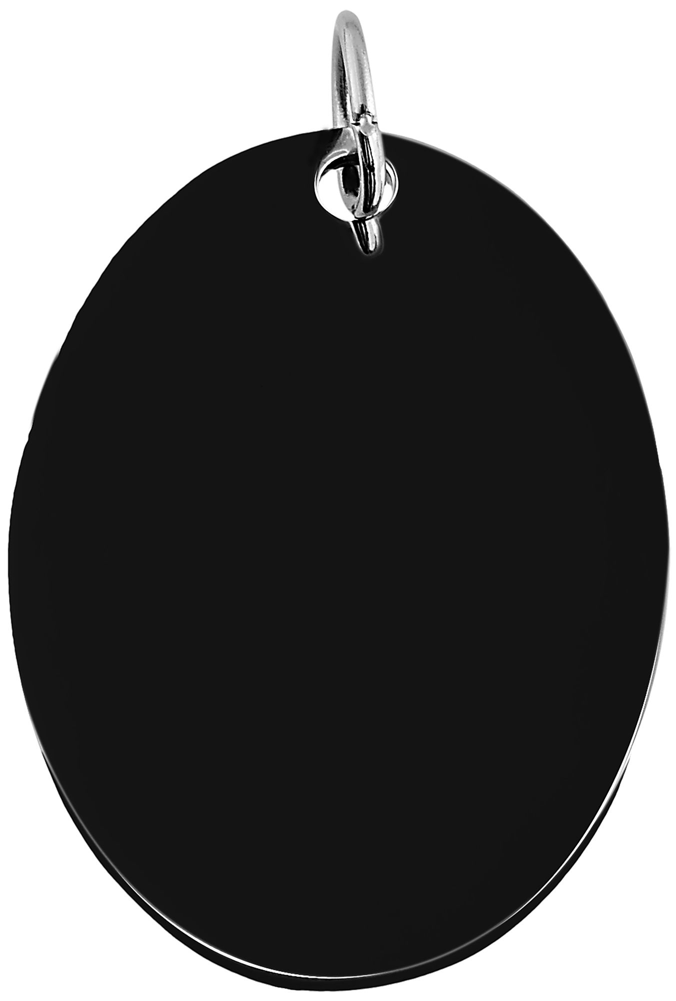 Akzent Edelstahl Gravuranhänger, oval, IP black