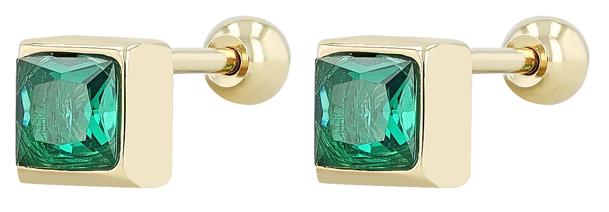 "Lyca", Edelstahl Ohrstecker/-piercing, Zirkonia