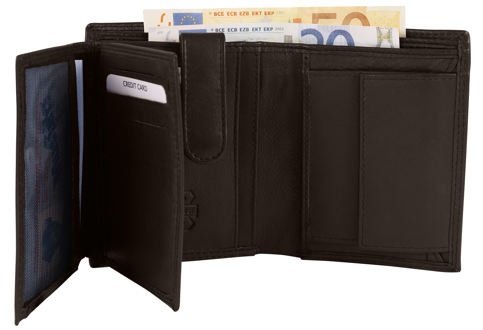 Leonardo Verrelli Echtleder (Nappa) Geldbörse, RFID, Hochformat