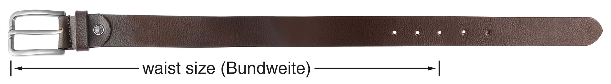 Leonardo Verrelli Echtleder Gürtel, kürzbar, braun, 100 cm
