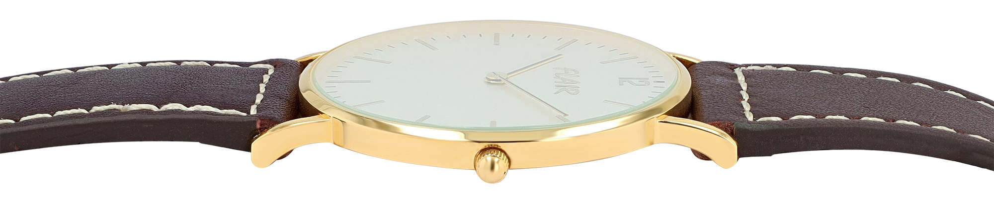 Flair Herrenuhr  Echt Leder, Ø 40 mm