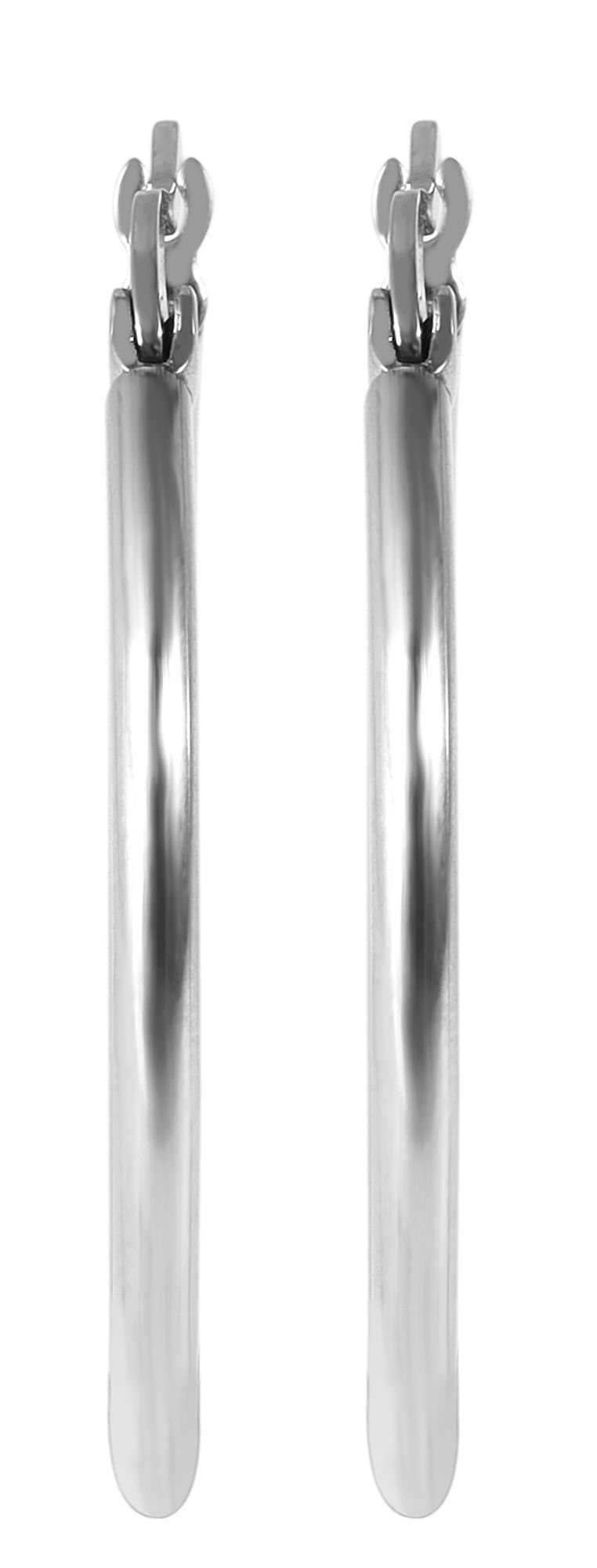 Akzent Edelstahl Creolen, silberfarbig, Durchmesser 25 mm