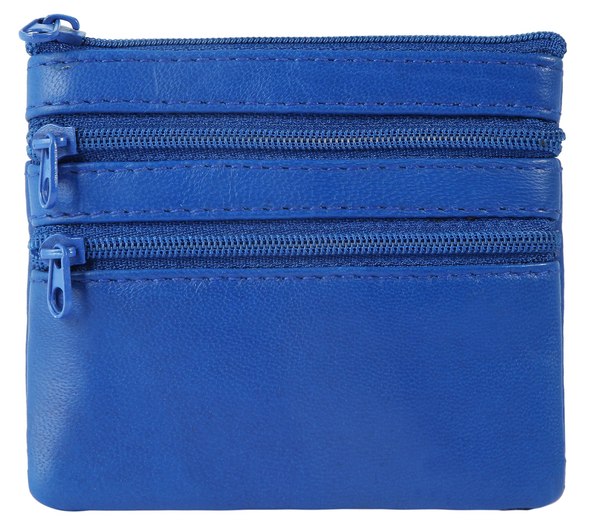 Leonardo Verrelli Schlüsselbeutel aus Echt Leder, blau