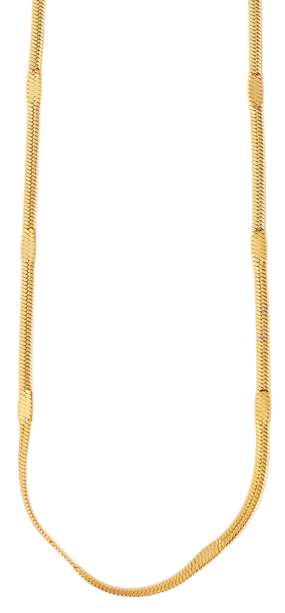 Akzent Schlangenkette, Edelstahl, goldfarben, Länge 45 cm