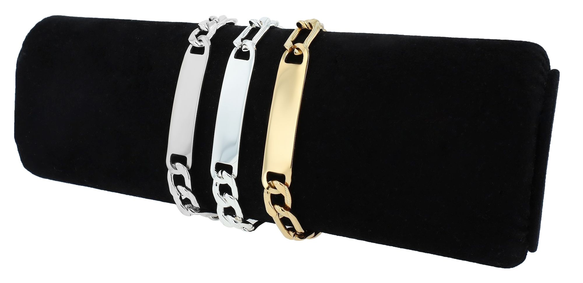 Akzent Gravurarmband "Dashiell", Edelstahl, 21 cm, versilbert