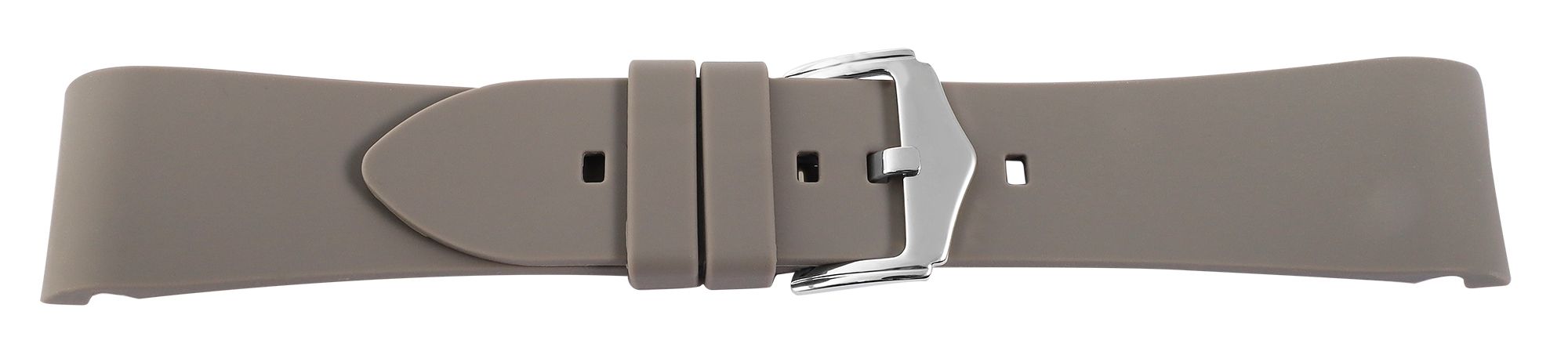 Silikon Uhrenarmband, Dornschließe, grau, 21 mm
