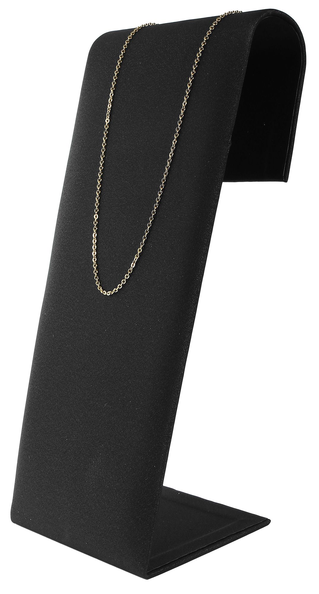 Schmuckaufsteller für Ketten (Dekoserie Soft), PU-bezogen, 18,5 cm, schwarz