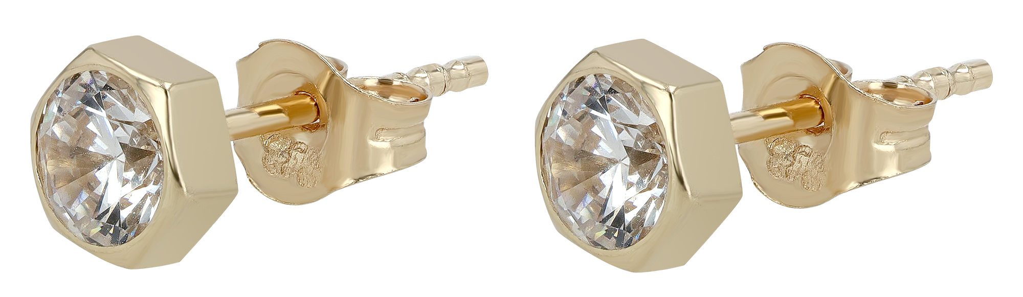 333/- Gold "Meyra" Ohrstecker mit Zirkon, Gelbgold, 8 Karat