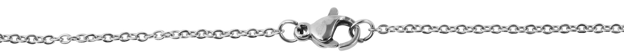 Akzent Edelstahl Schmuckset, Ohrstecker,Kette: 45cm + Anhänger