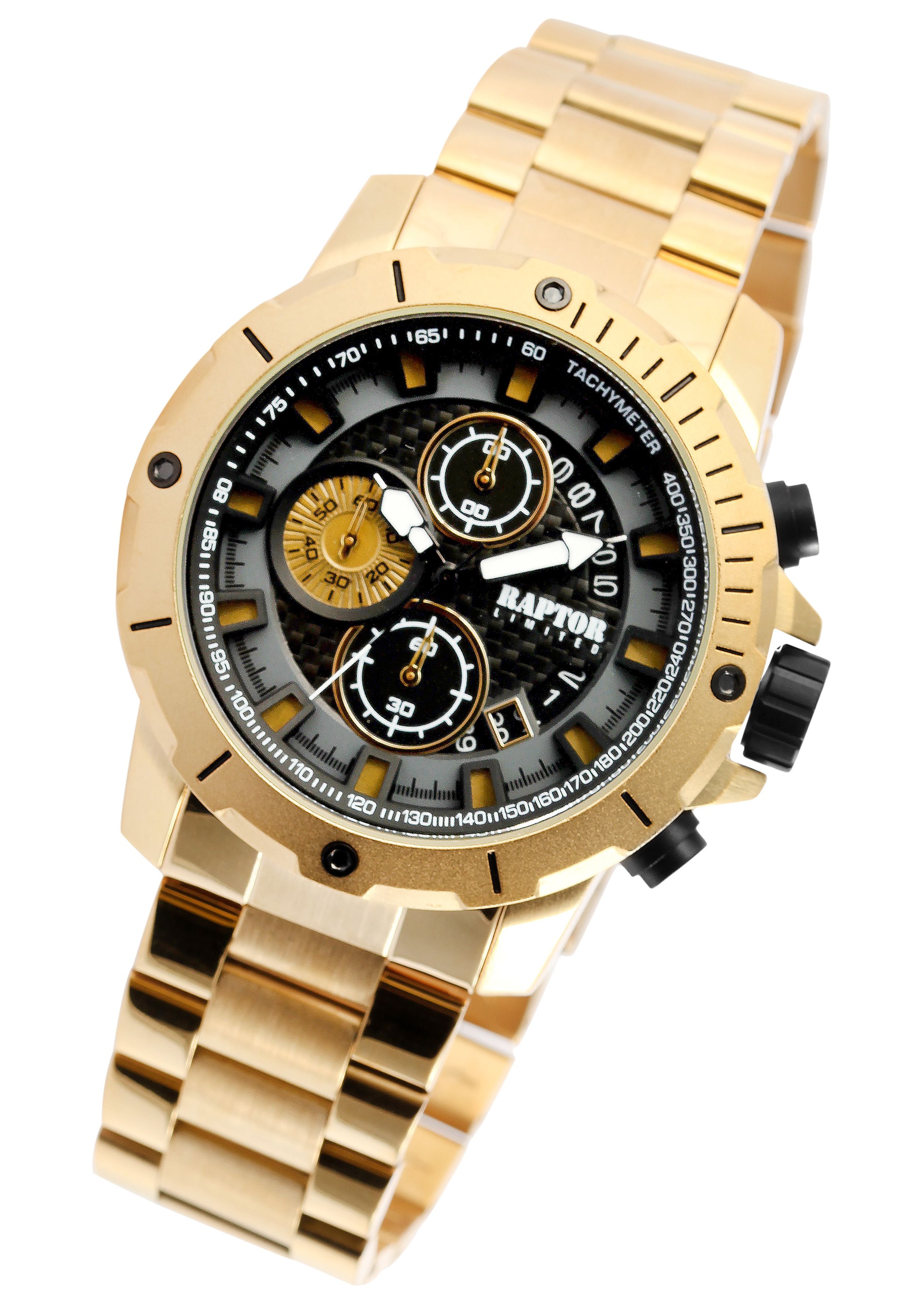 Raptor Limited Chronograph "Kifah", Edelstahlarmband