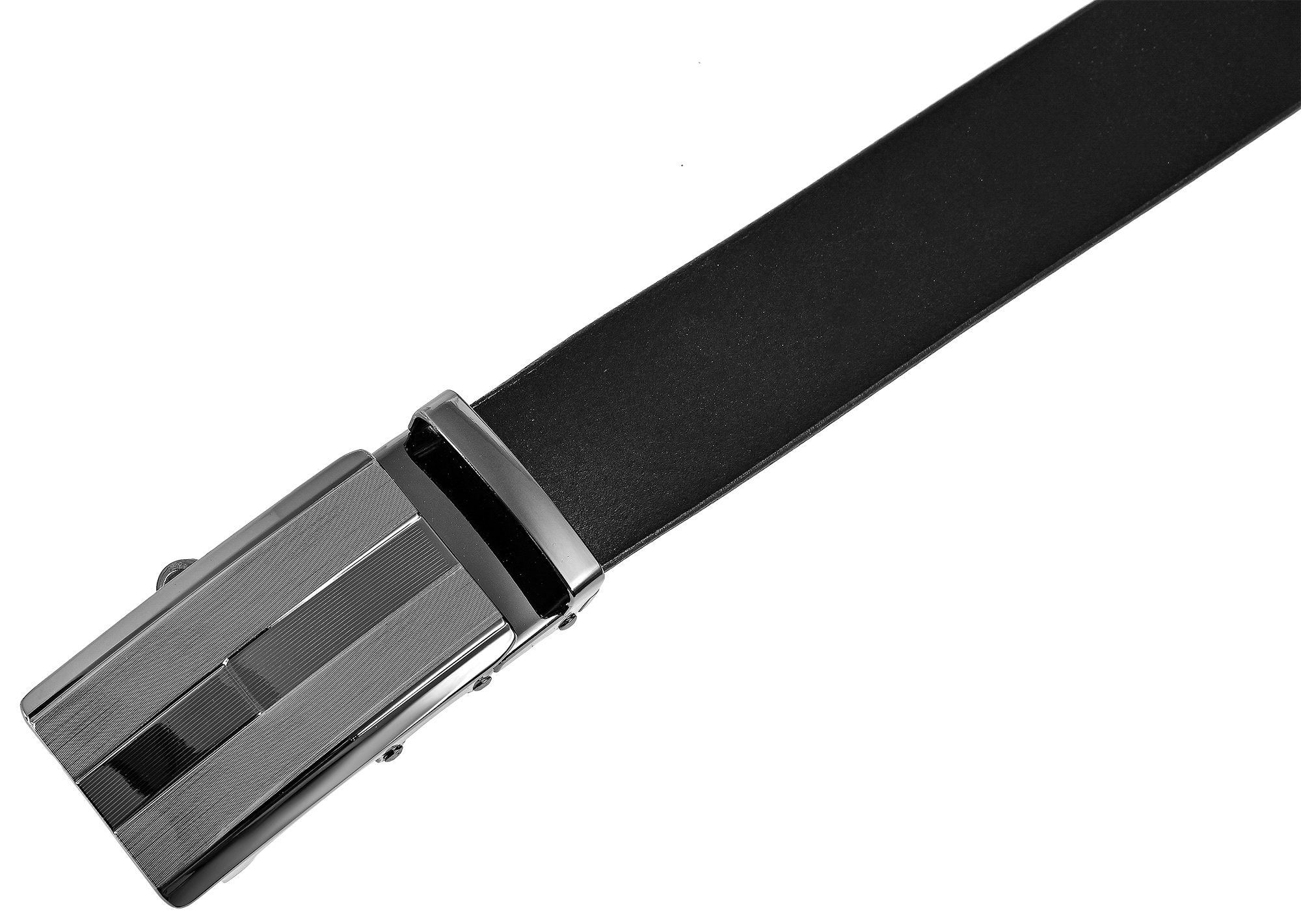 Leonardo Verrelli Echtleder Automatik-Gürtel, max. 100 cm/ 35 mm, schwarz - kürzbar