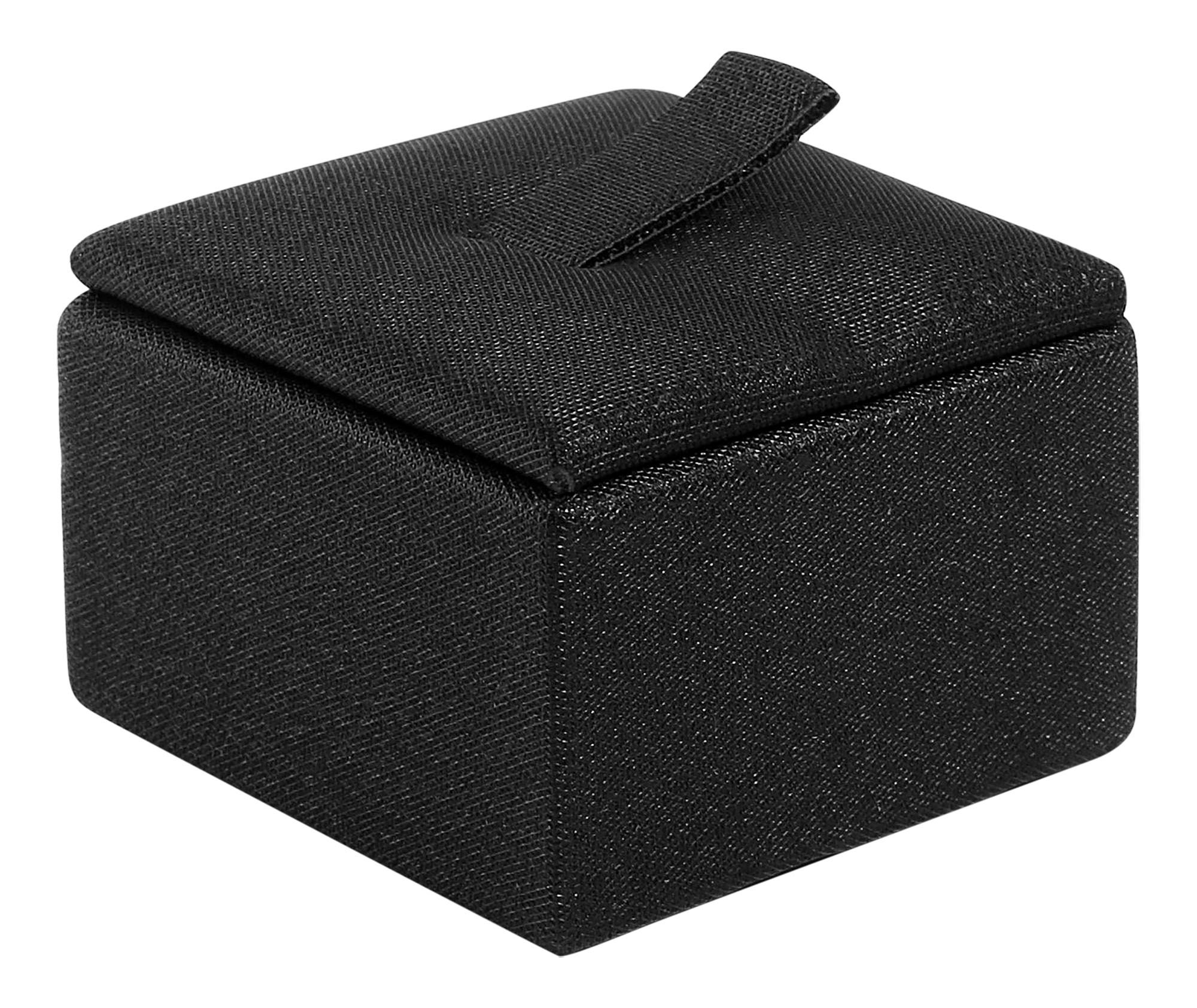 Ringaufsteller (Dekoserie Soft), PU-bezogen, Höhe 3 cm, schwarz