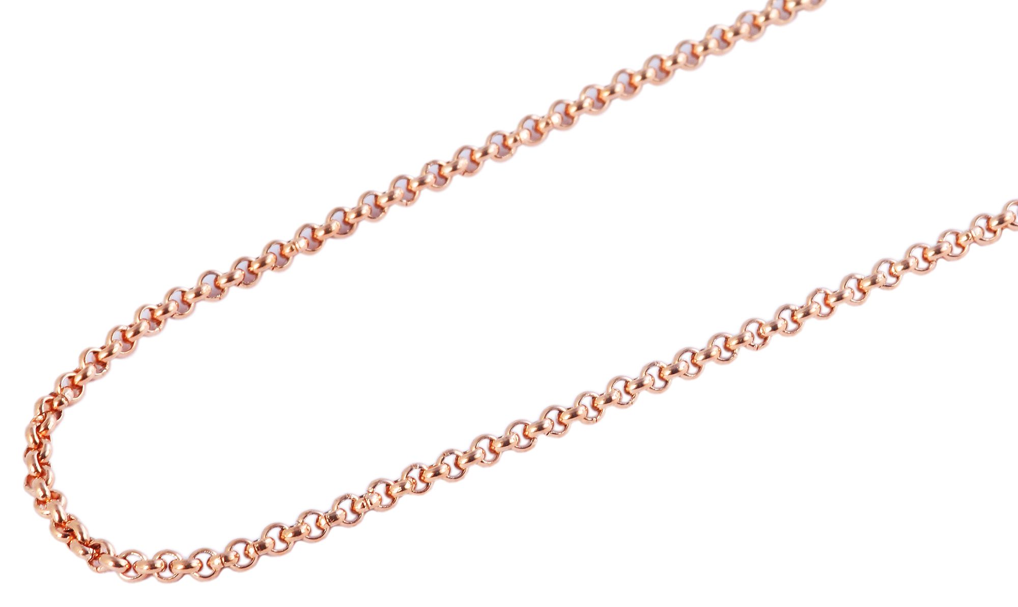 Akzent Erbskette, Edelstahl, roségoldfarben, 40 + 5 cm