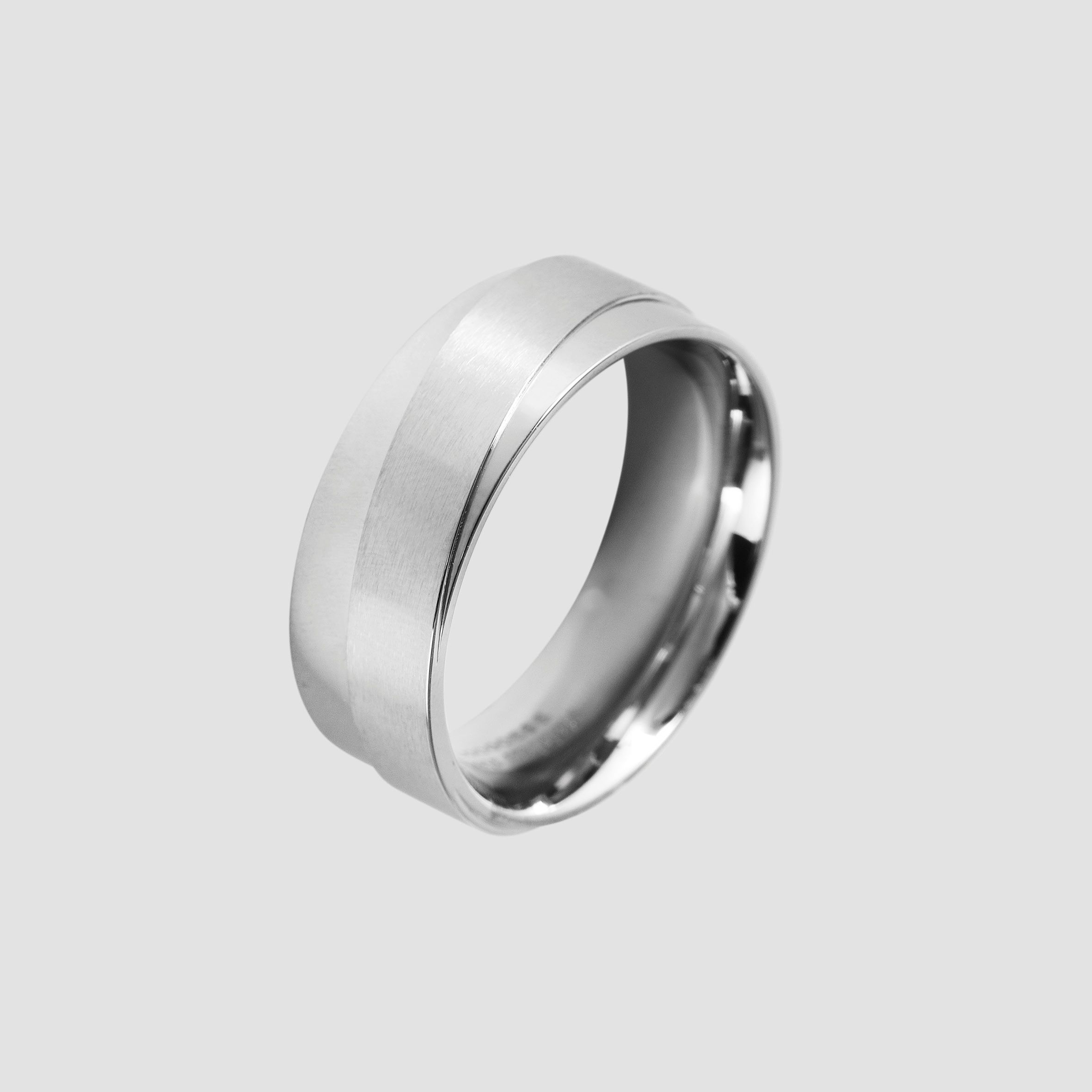 "Fantastic Feeling" Herren-Partnerring, Akzent, Edelstahl, silberfarben, Gr 58
