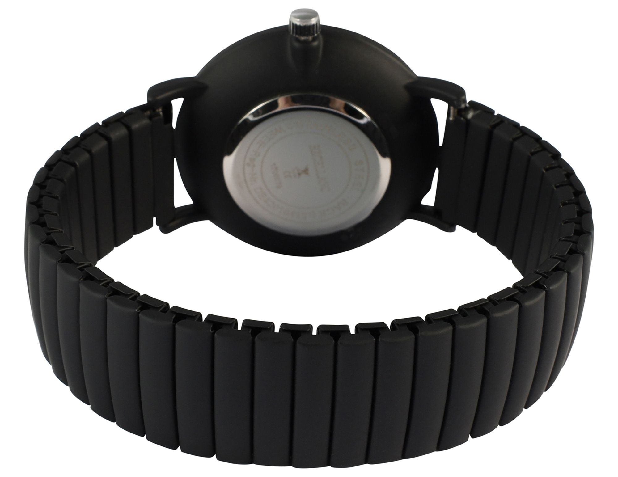 Excellanc Damenuhr mit Zugarmband, mattiertes Design, schwarz