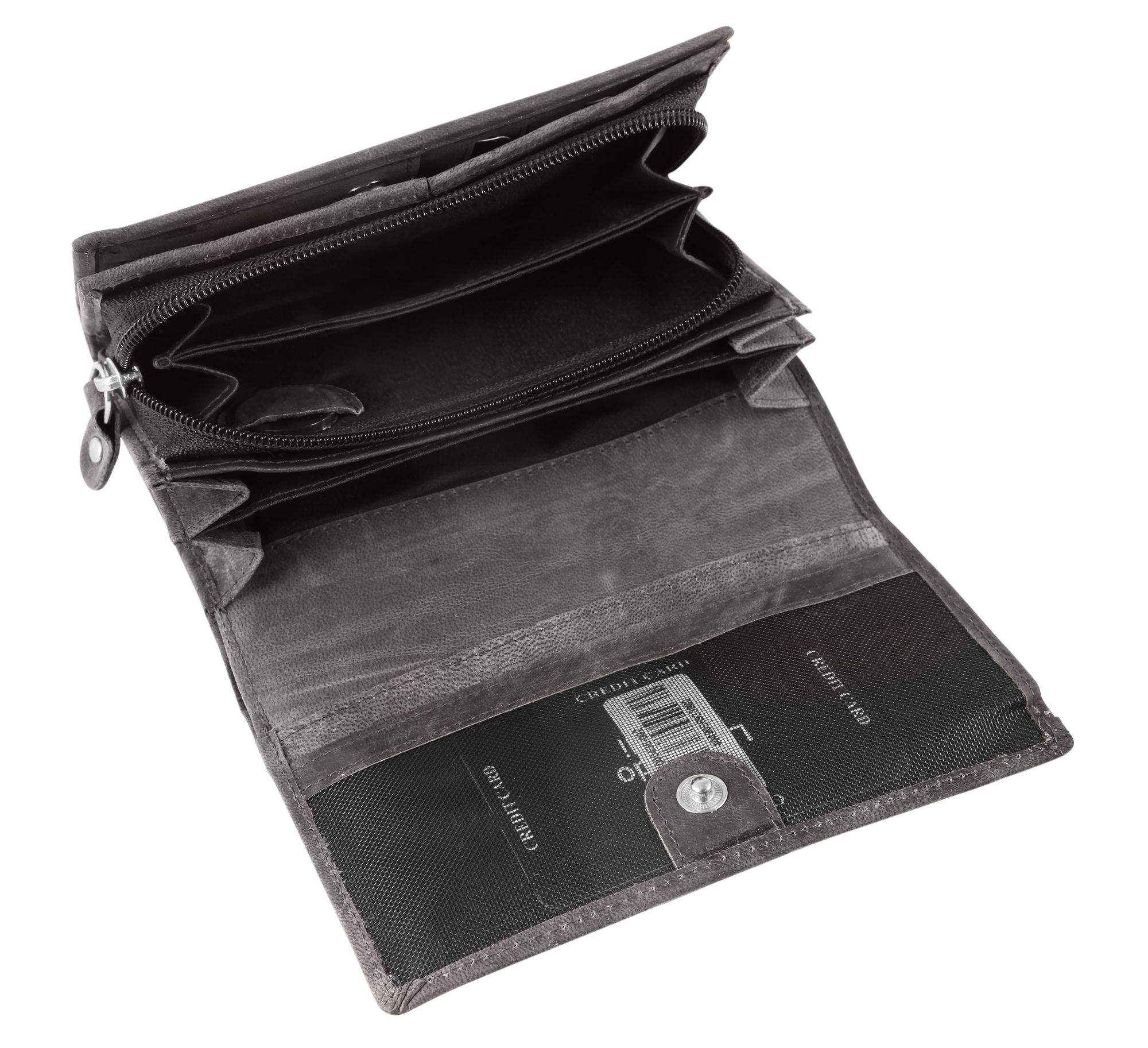 Leonardo Verrelli Echtleder Geldbörse, RFID-Schutz, schwarz