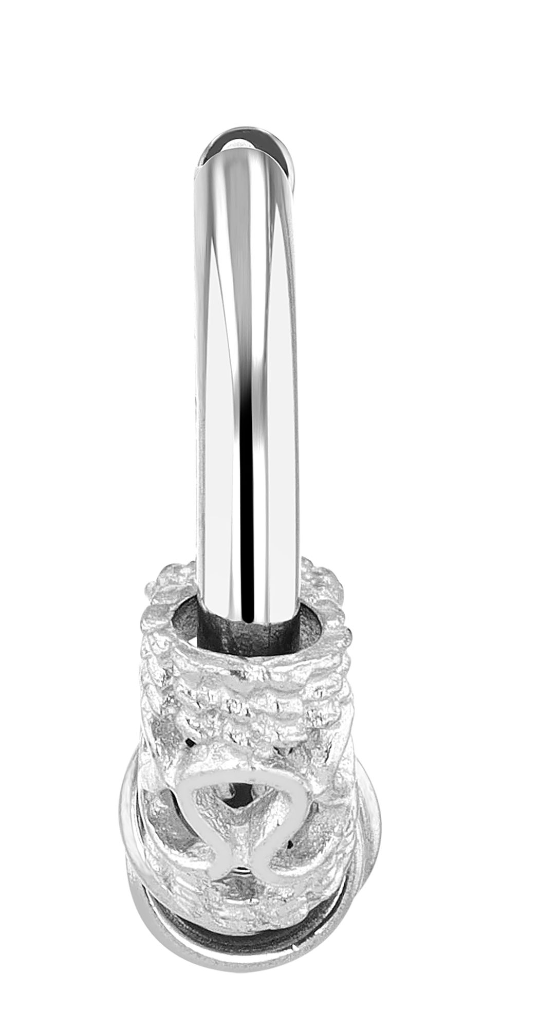 "Malbec" Single-Creole (Herren), Edelstahl, Ø 14 mm, silberfarben