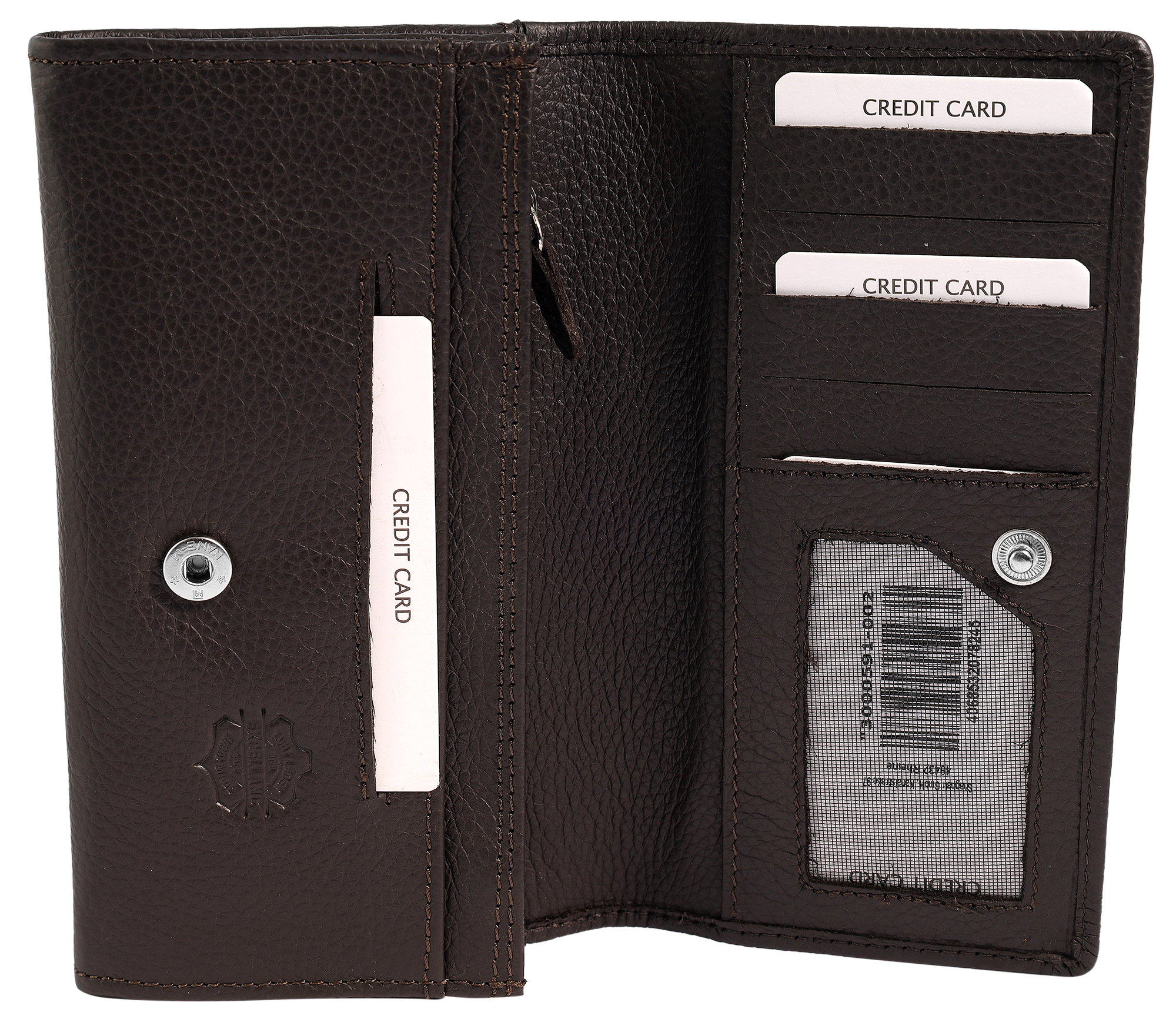 Excellanc Damen Geldbörse, Echtleder (Nappa), RFID, Querformat, braun