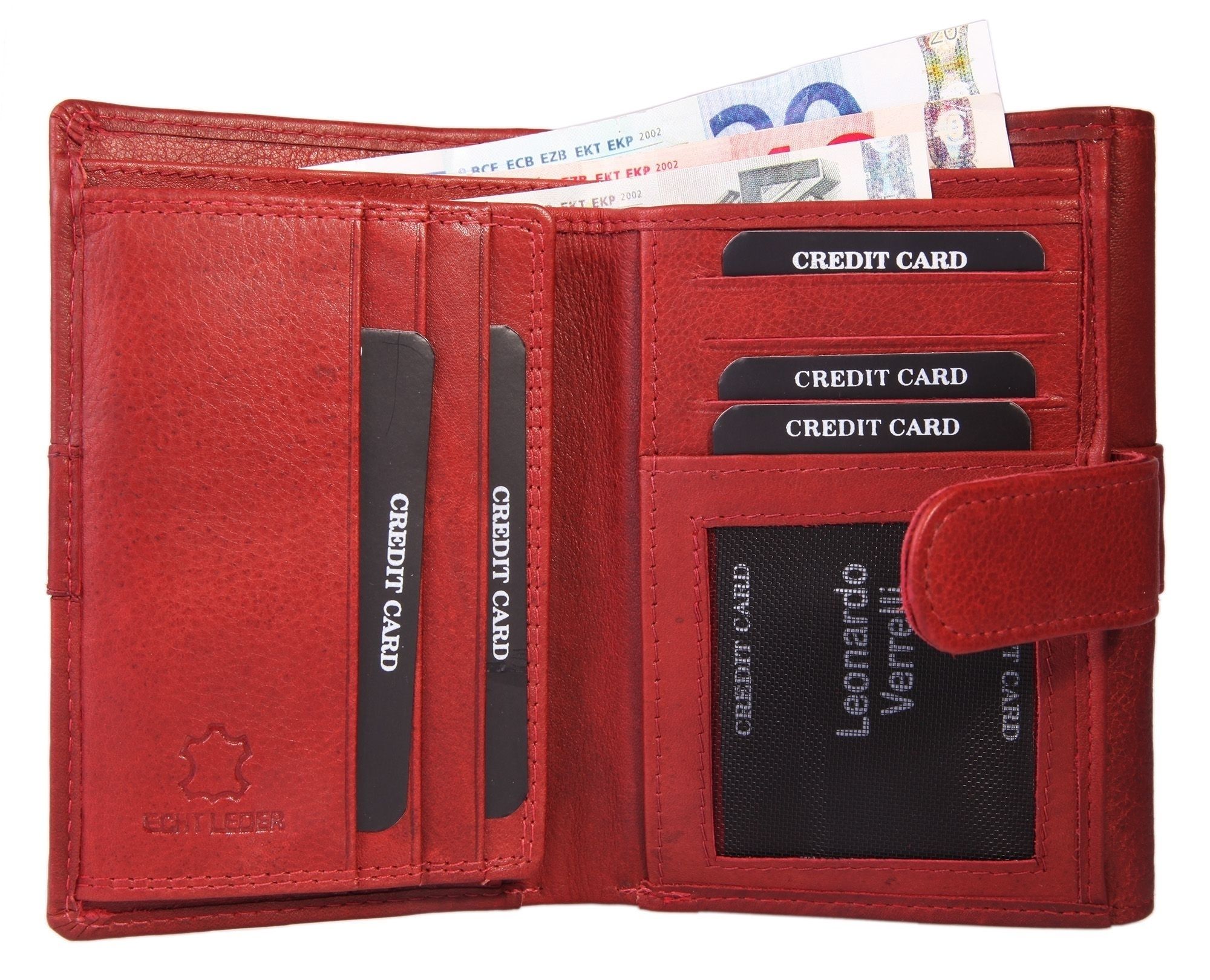 Leonardo Verrelli Geldbörse in rot, RFID Safe
