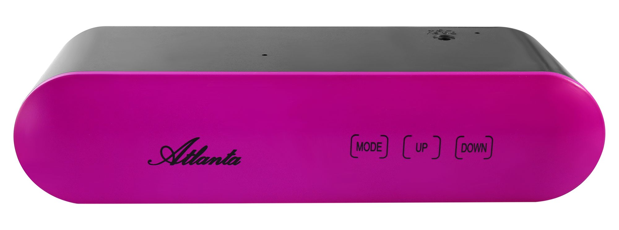 Atlanta LED-Netzwecker, grau/pink