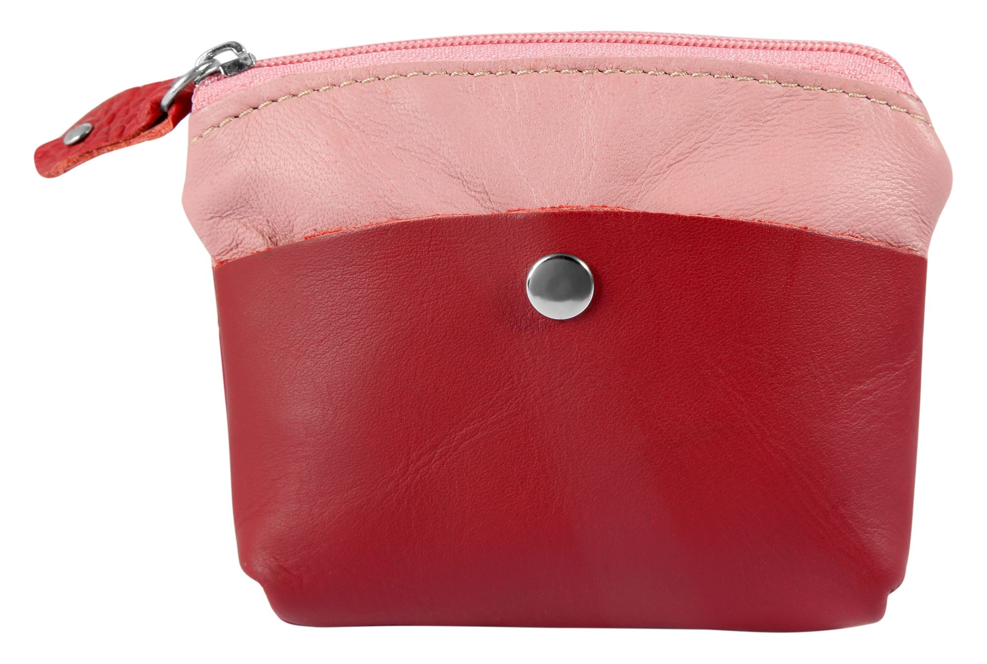Excellanc Schlüsselbeutel aus Echtleder, pink/rosa