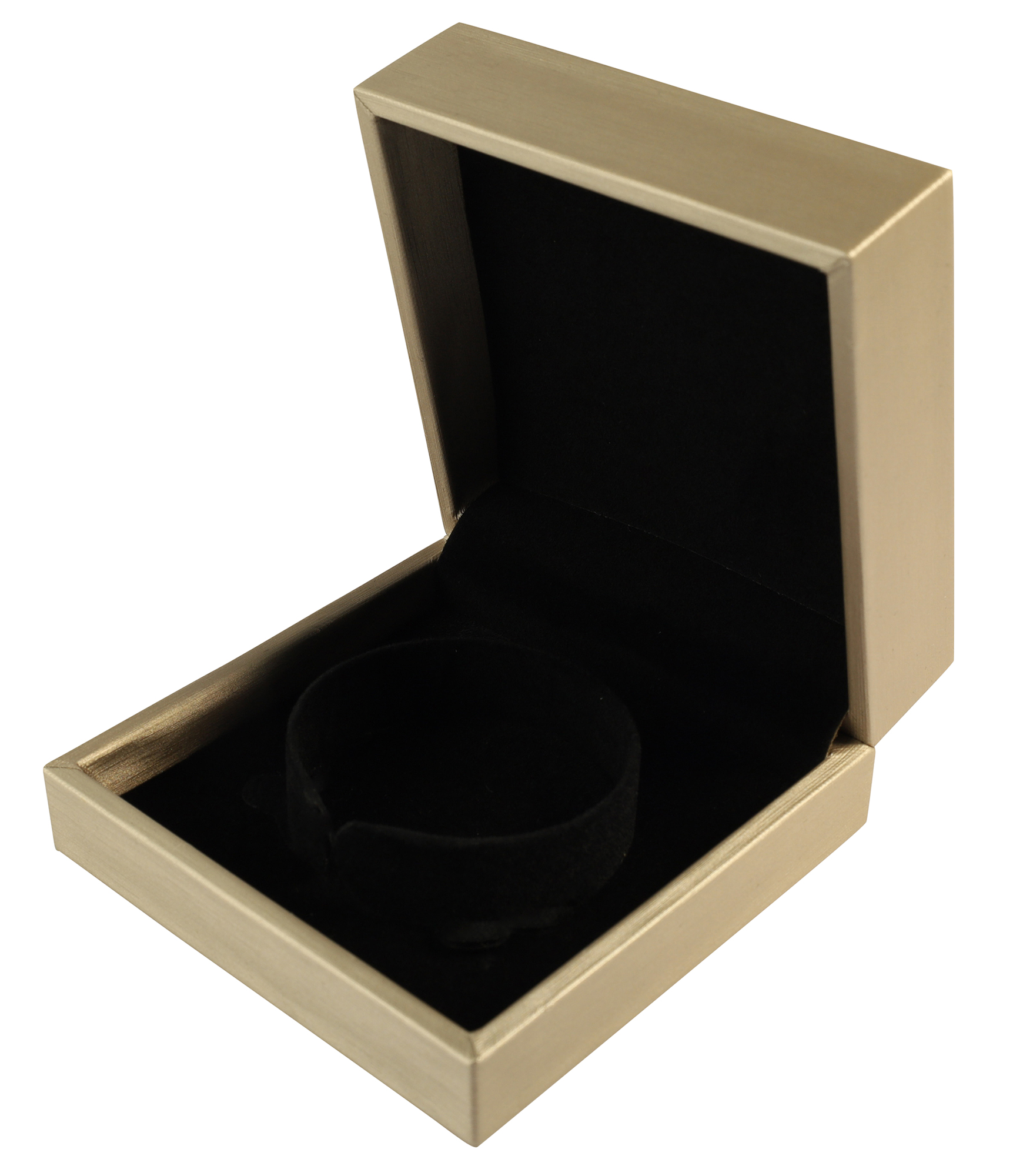 Schmuckbox (Armband) 9 x 9 cm, Kunststoff, champagnerfarben, VE10