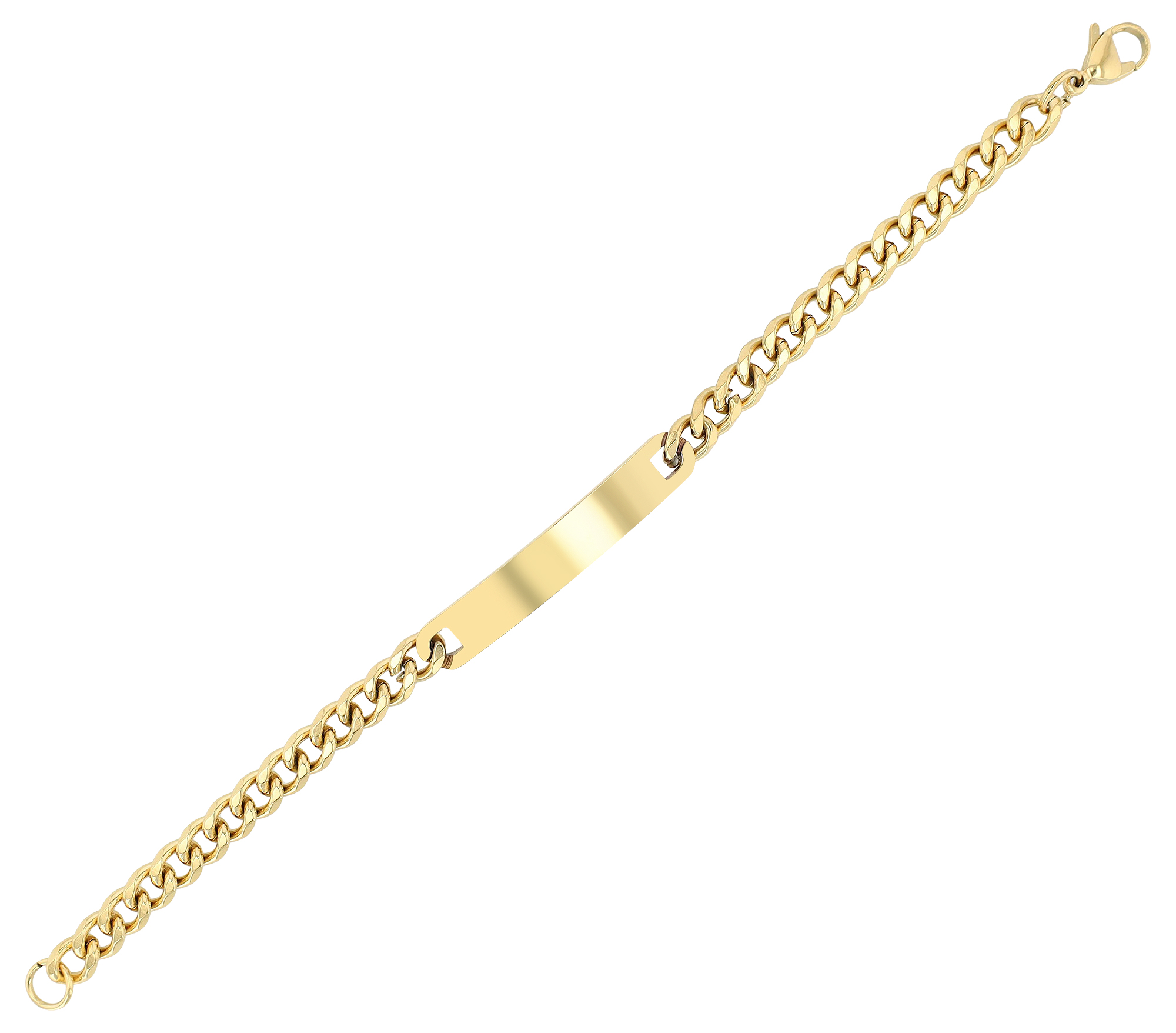 "Boro", Edelstahl Panzerketten Ident-Armband, 22 cm, goldfarben