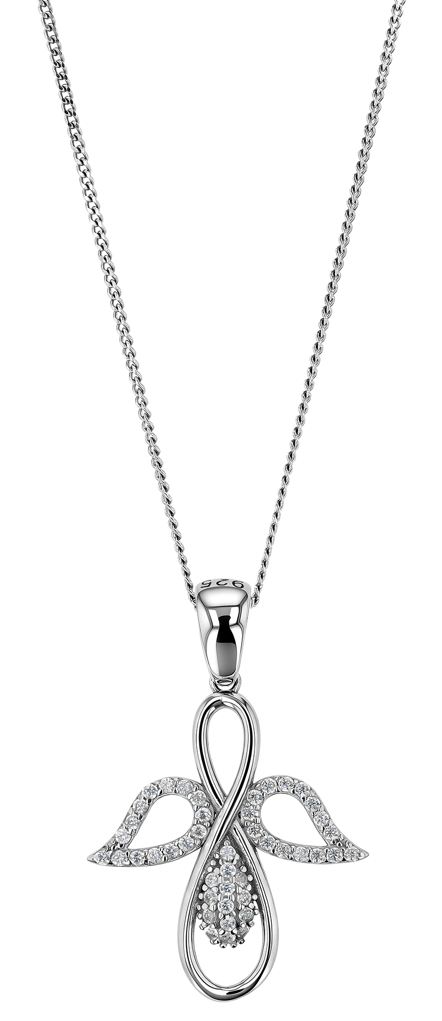 Schutzengel "Aurely" 925/- Echt Silber Anhänger - Engel, rhodiniert