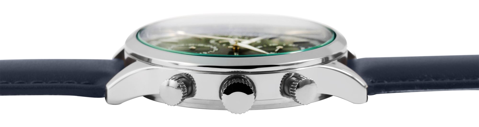 Just Watch Herrenuhr mit Echtlederarmband, blau/silberfarben