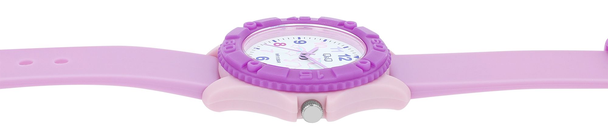 Q&Q Kinderuhr, Silikonarmband, "Einhorn", 10 Bar, Ø 35 mm