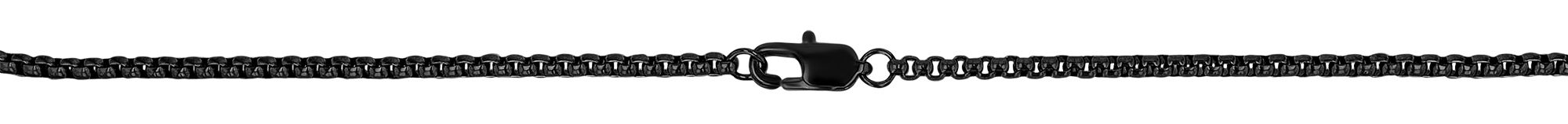 Akzent Edelstahlkette "Marsin" mit Dogtag Anhänger, schwarz/silberfarbig