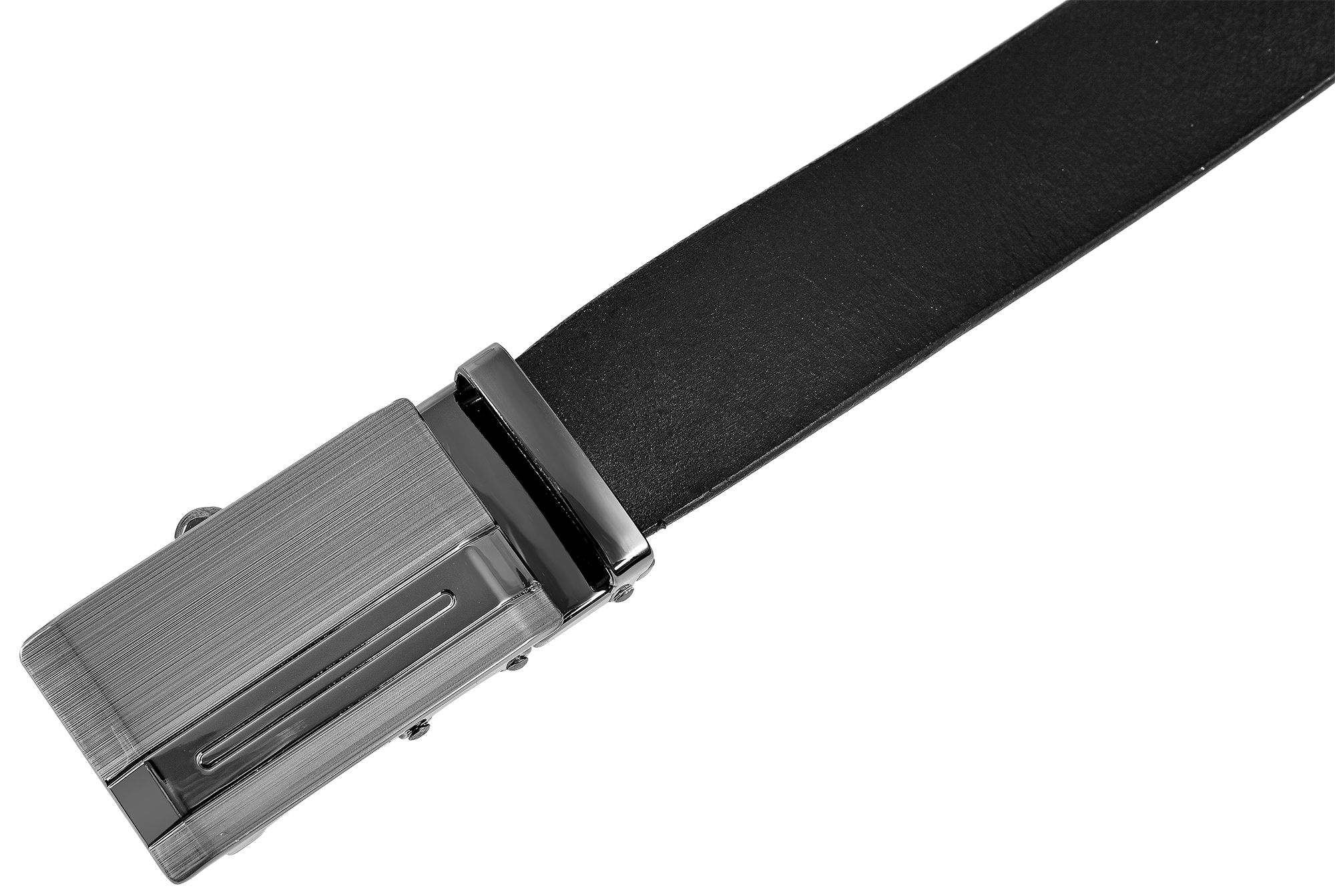 Leonardo Verrelli Echtleder Automatik-Gürtel, max. 120 cm/ 35 mm, schwarz -kürzbar