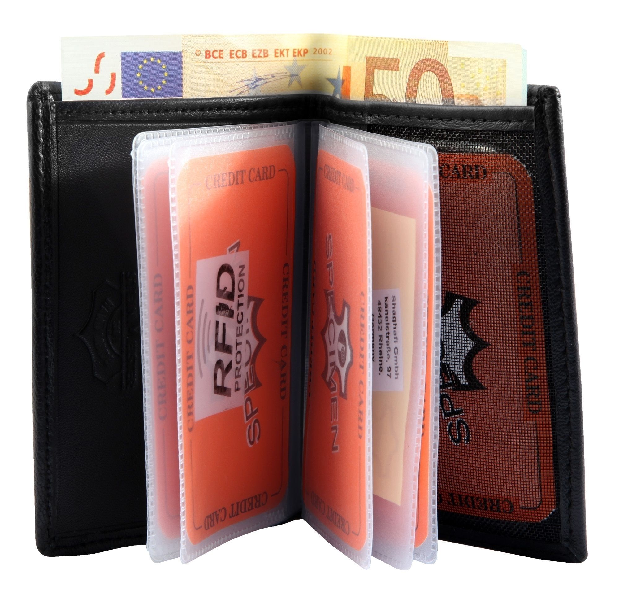 Steinmeister Kreditkartenmappe RFID in schwarz