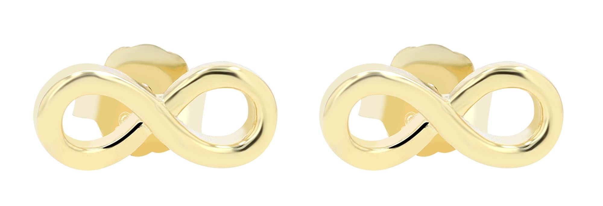 925er Sterlingsilber Infinity-Ohrstecker "Belén", vergoldet