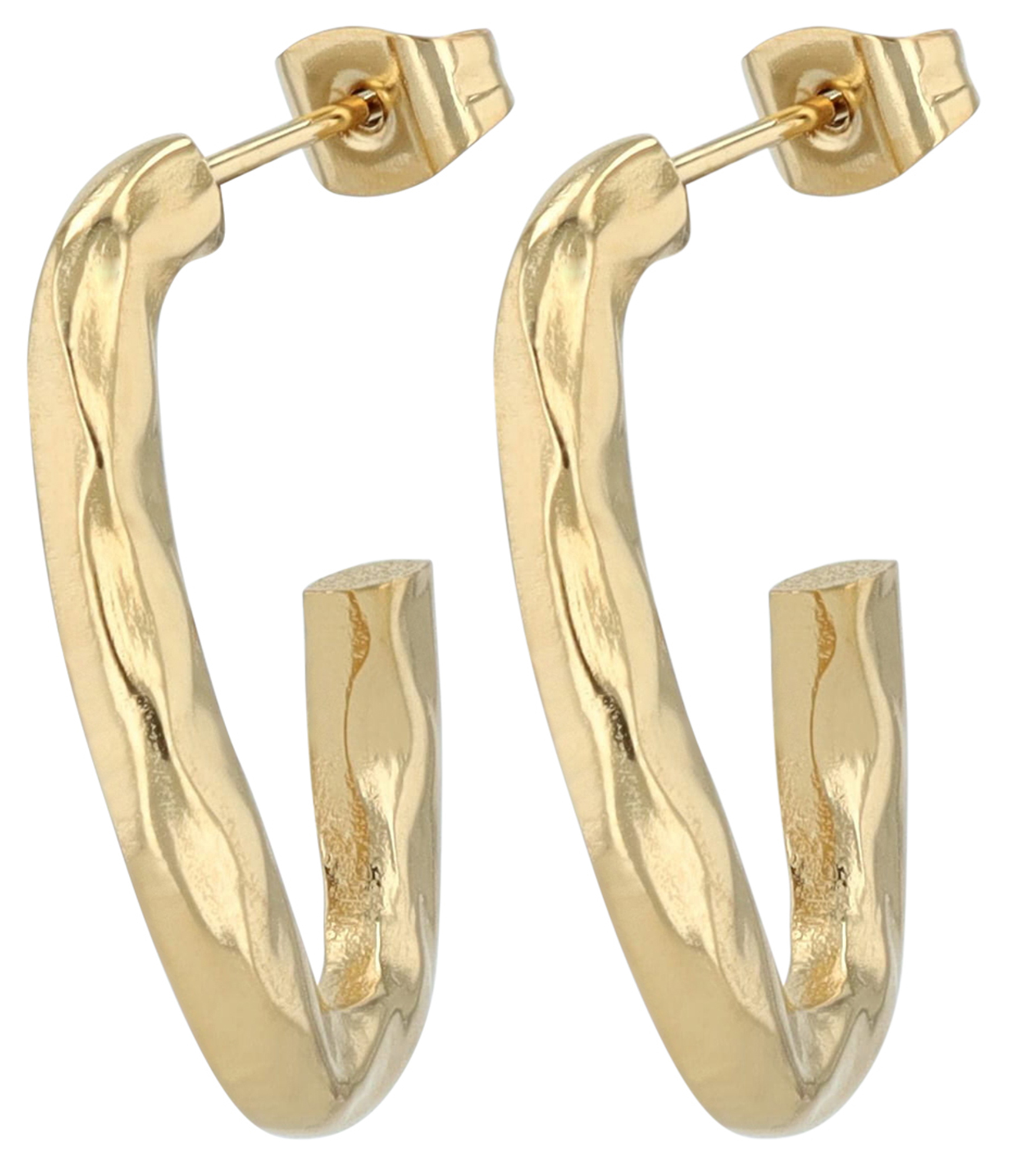 "Leila" Edelstahl Schmuckset mit Ohrsteckern und Anhänger, goldfarben