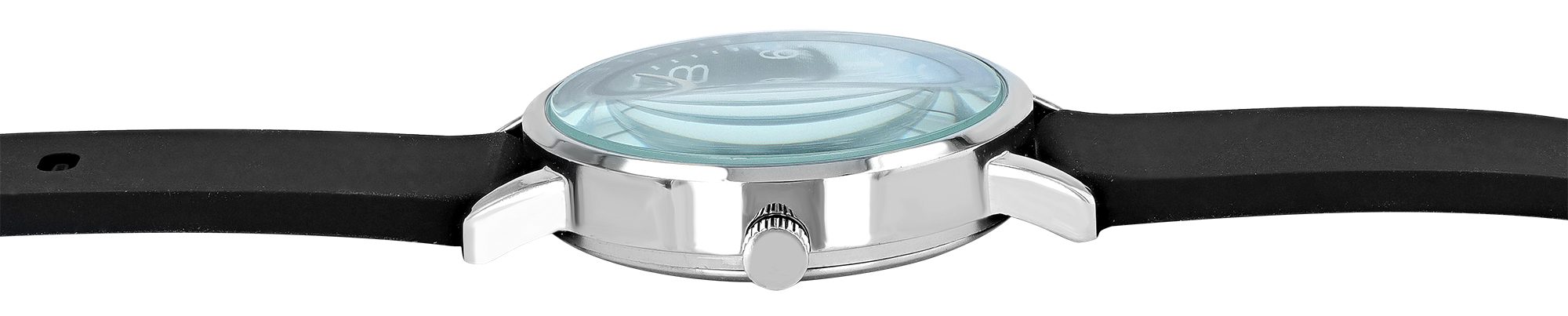 Excellanc Damenuhr/ Jugenduhr "Pferd“ Ø 32 mm, schwarzes Silikonband