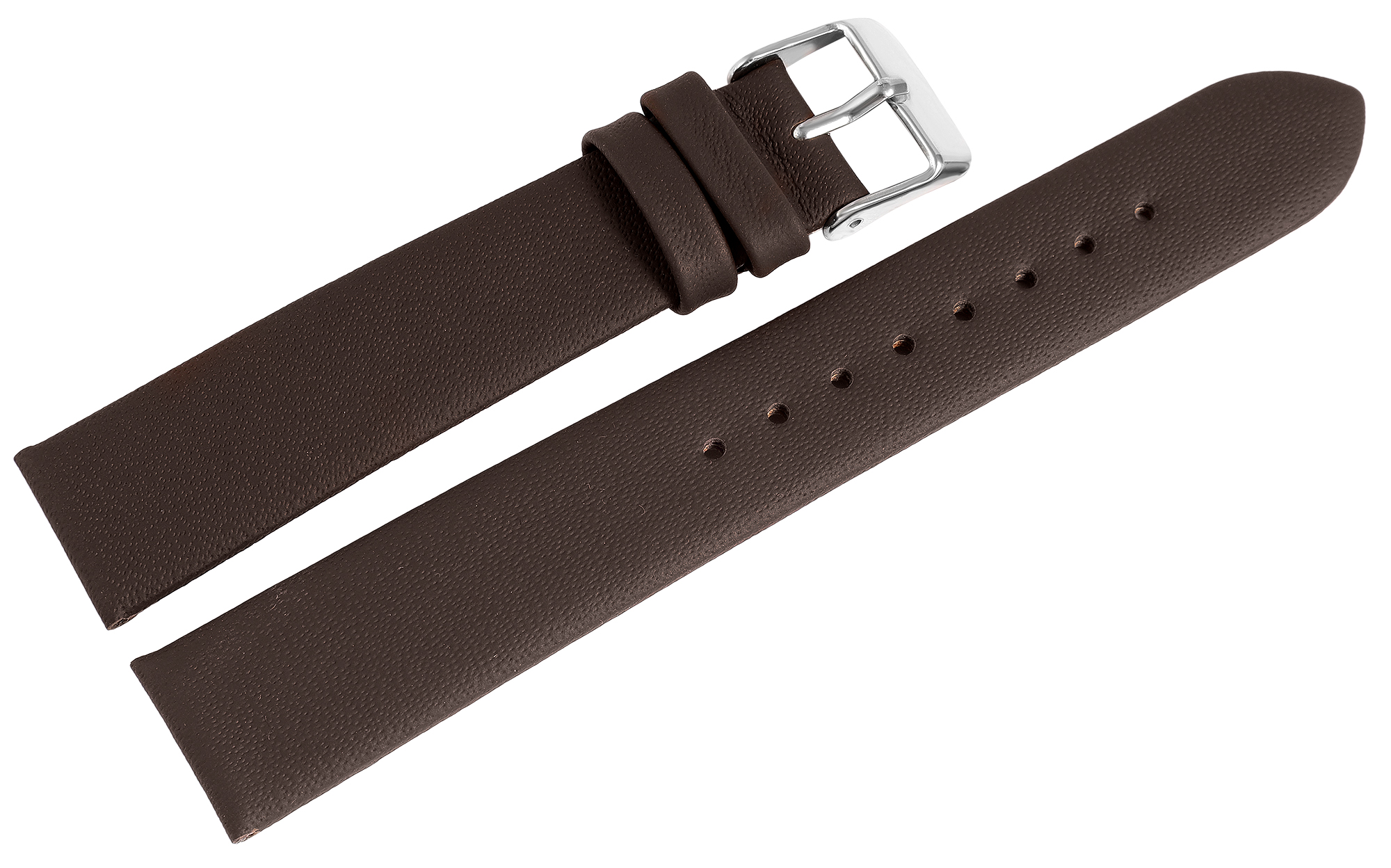 Echtleder-Uhrenarmband, braun, 18 mm