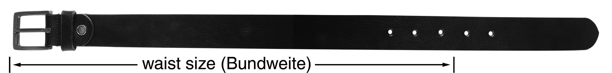 Leonardo Verrelli Echtleder Gürtel, kürzbar, schwarz, 2. Wahl (Schließendesign sortiert), 110 cm