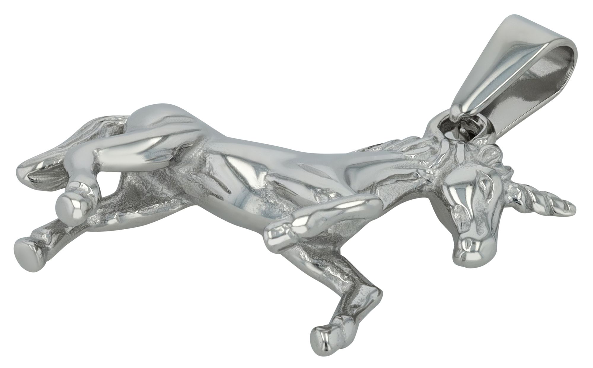 "Shiny" Kinder Anhänger - Einhorn, Edelstahl, silberfarbig